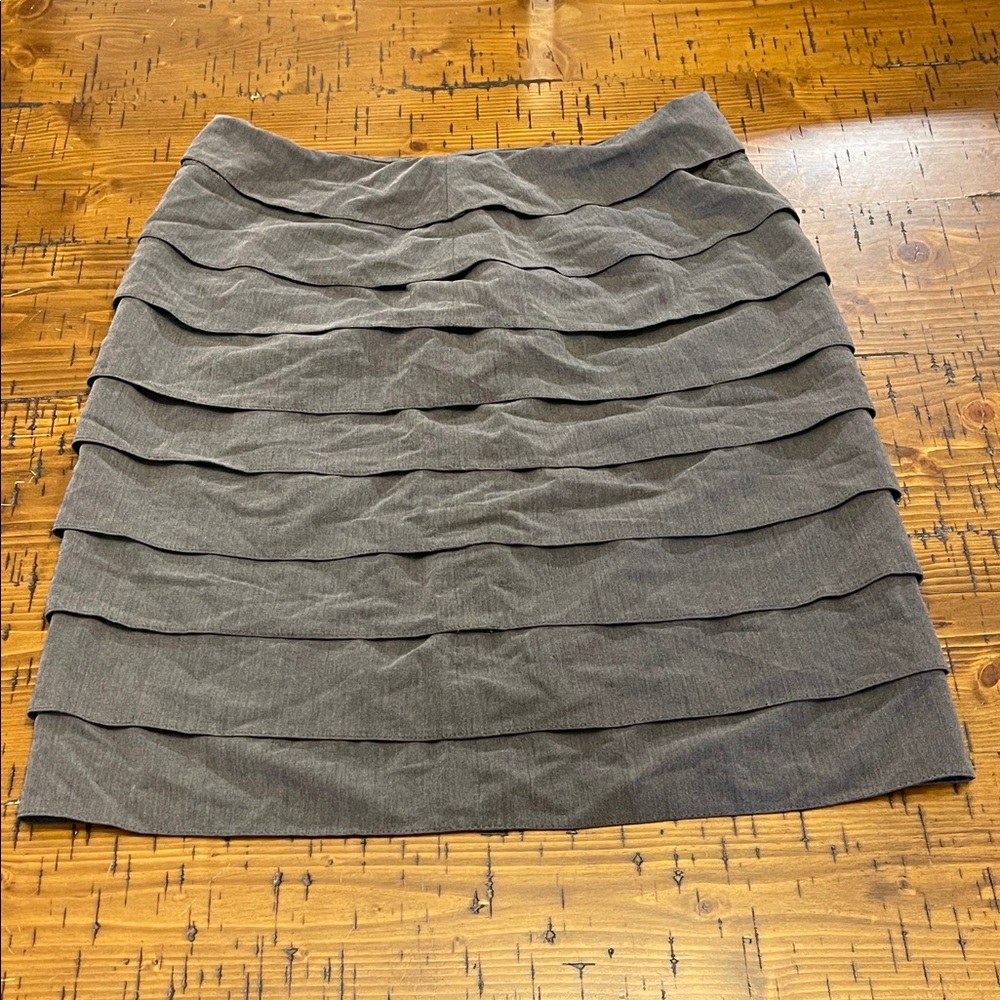 Chic Gray Layered Mini Skirt